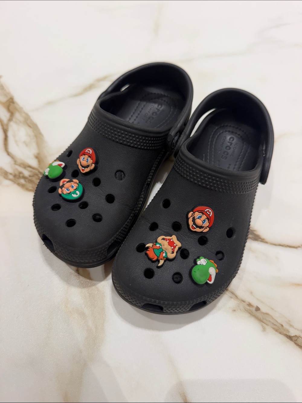 CROCS Kids Classic Clog in Black with Super Mario 13